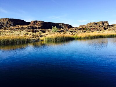 Water sky reflection photo