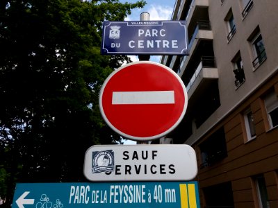 Villeurbanne - Parc du Centre, plaque