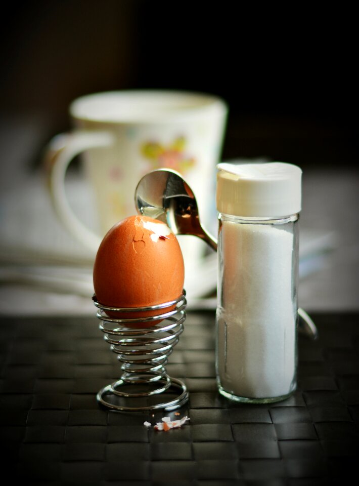 Salt shaker salt eggshell