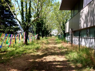 Villeurbanne - L'Autre Soie, allée longeant les bâtiments