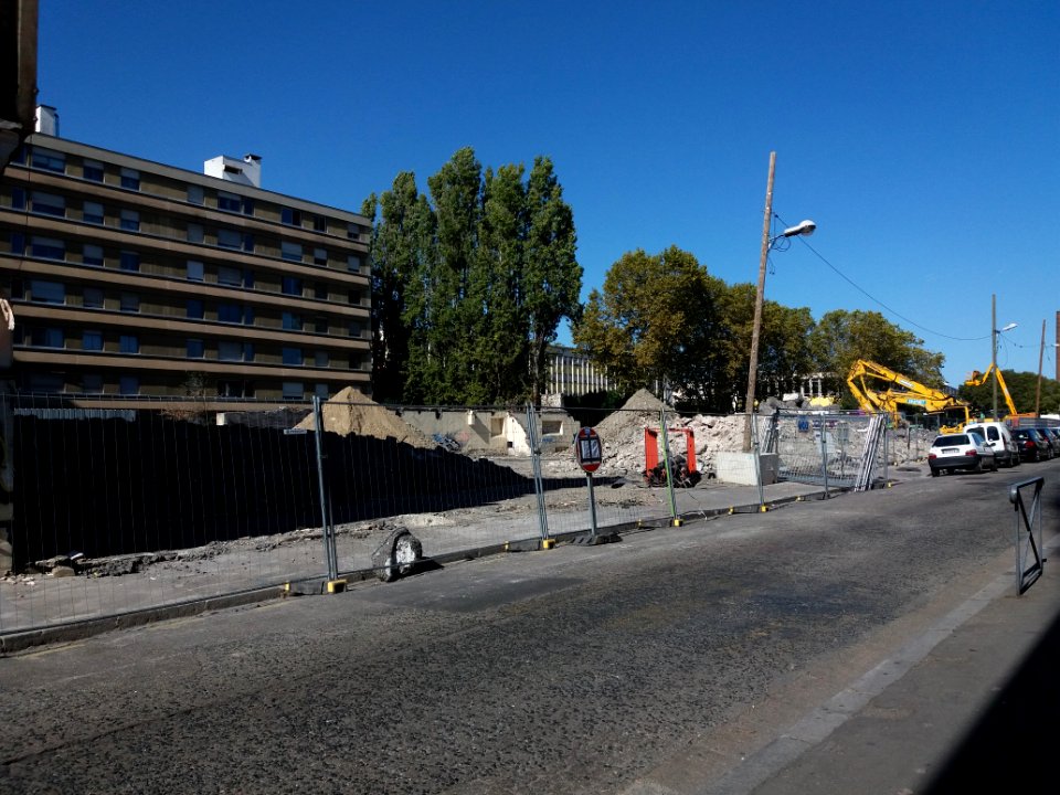 Villeurbanne - Rue Léon Chomel, chantier de démolition