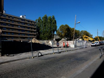 Villeurbanne - Rue Léon Chomel, chantier de démolition