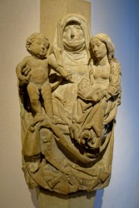 Virgin and Child with Saint Anne by Tilman Riemenschneider, c. 1495, sandstone - Mainfränkisches Museum - Würzburg, Germany - DSC04764