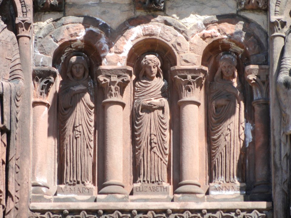 Virgin Mary, Elizabeth, Anna - Trinity Church, Boston, MA - DSC08166