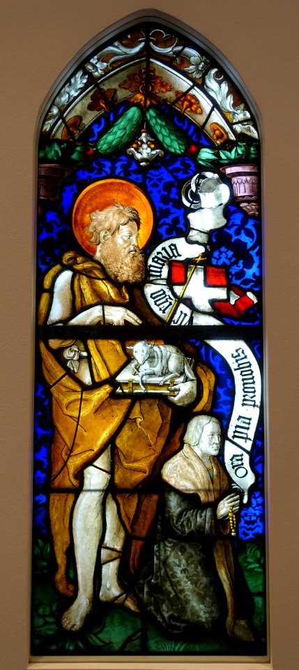 Virgin in Aureola with St. John the Baptist and St. Margarete (St. John), Charterhouse in Freiburg, workshop of Hans Gitschmann, Freiburg im Breisgau, 1528 - Museum Schnütgen - Cologne, Germany - DSC09802