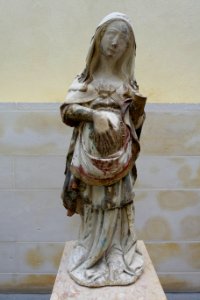 Virgin Mary Expectant, from Se de Coimbra, by Mestre Pero, 14th century - Museu Nacional de Machado de Castro - Coimbra, Portugal -DSC09900