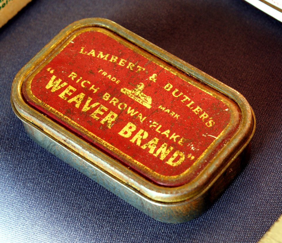 Vintage Tobacco Tin Lambert & Butler's Weaver Brand-001