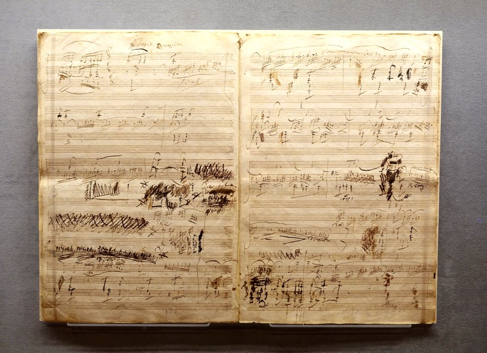 Violin and piano sonata in G Major, op. 96, Beethoven, 1815, musical autograph - Morgan Library & Museum - New York City - DSC06686