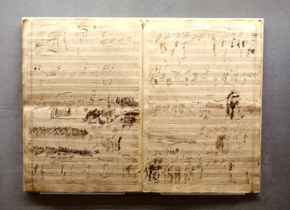 Violin and piano sonata in G Major, op. 96, Beethoven, 1815, musical autograph - Morgan Library & Museum - New York City - DSC06686