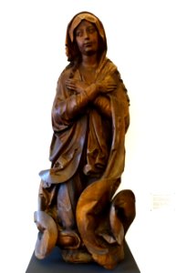 Virgin Mary from a Coronation Group, by the Master of the Heilsbronner Marienkronung, from the Zisterzienserklosterkirche Heilsbronn, c. 1525, lime- Germanisches Nationalmuseum - Nuremberg, Germany -DSC02854