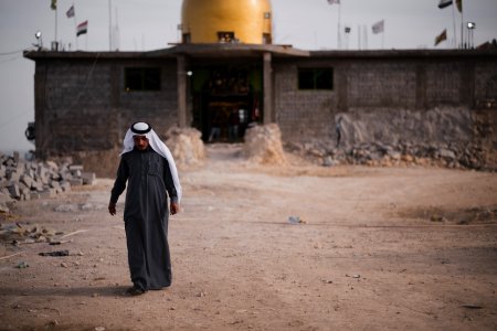 Visiting the Shia shrine of Sayida Zeyneb in Shingal in April of 2019, during its reconstruction following destruction by the Islamic State 12