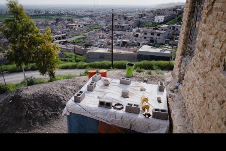 Visiting the Shia shrine of Sayida Zeyneb in Shingal in April of 2019, during its reconstruction following destruction by the Islamic State 20