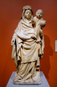 Virgin and Child, France, Burgundy, c. 1430-1450, limestone - Wadsworth Atheneum - Hartford, CT - DSC05123