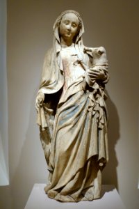Virgin and Child, French, Ile de France, 1300s, stone with traces of polychromy - Princeton University Art Museum - DSC06788