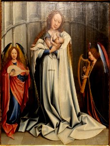 Virgin and Child in an Apse, c. 1530, copy of original by Robert Campin, Early Netherlandish, c. 1425, oil and tempera on panel - John and Mable Ringling Museum of Art - Sarasota, FL - DSC00514