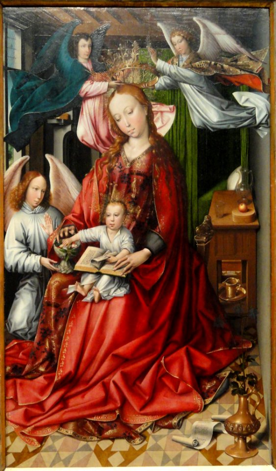 Virgin and Child Crowned by Angels, 1490-1495, by Colyn de Coter - Art Institute of Chicago - DSC09633