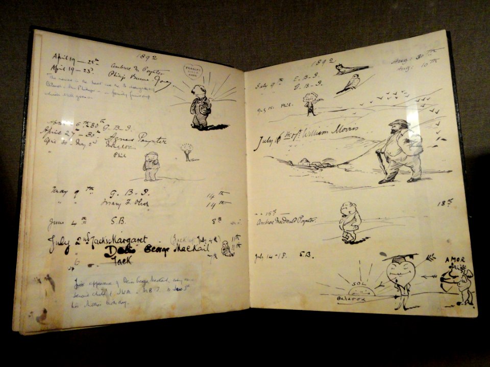 Visitor's book for North End House, Rottingdean, Edward-Burne Jones, autograph manuscript by visitors, 1881-1898 - National Gallery of Art, Washington - DSC09788