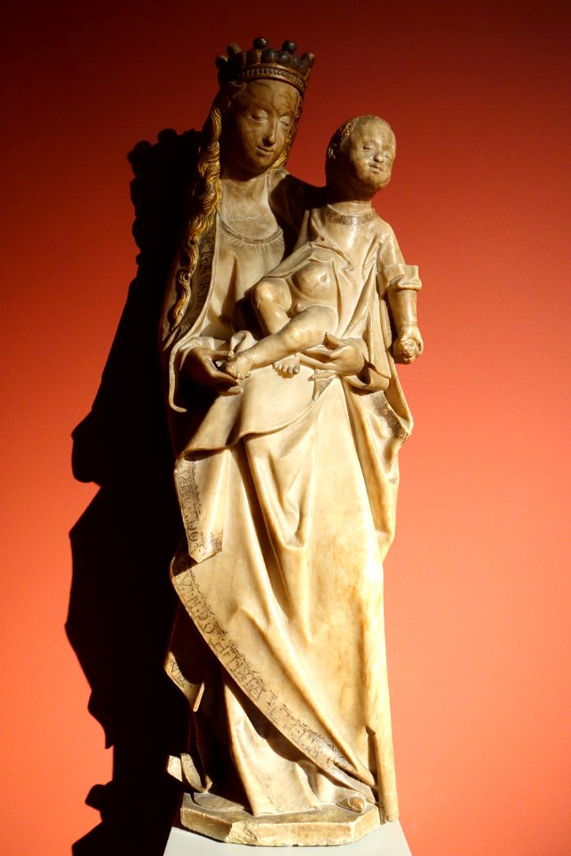 Virgin and Child, probably by Gil de Siloe, c. 1490, alabaster - Bode-Museum - DSC03246