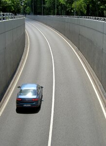 Asphalt passage curve photo