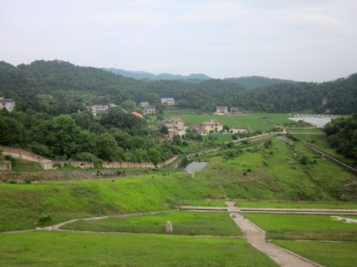 Village under the foot of the dam of Hedong Reservoir in Xiangxiang, Hunan, China3