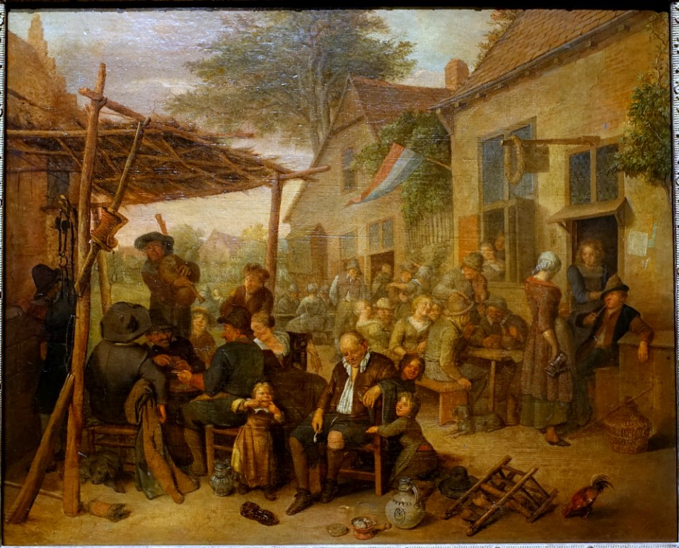 Village fair, Richard Brakenburgh, 1650-1700, oil on canvas - Villa Vauban - Luxembourg City - DSC06646