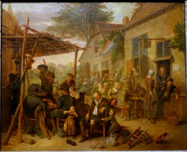 Village fair, Richard Brakenburgh, 1650-1700, oil on canvas - Villa Vauban - Luxembourg City - DSC06646 photo