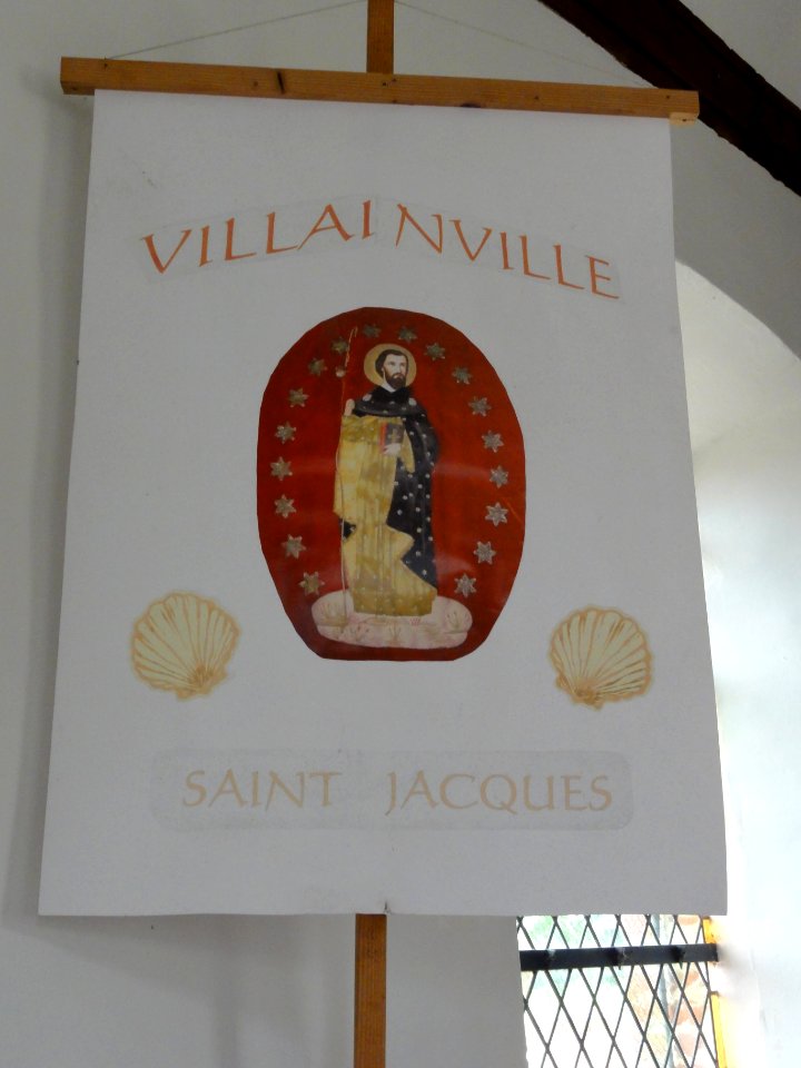 Villainville (Seine-Mar.) église, bannière de procession 01