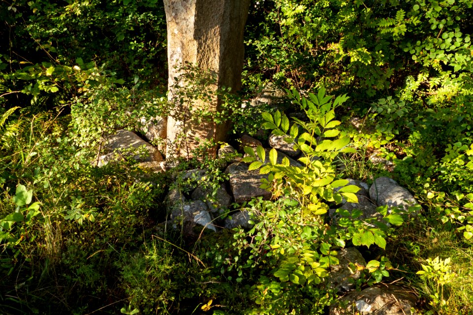 Vindbräcka menhir foundation northeast side