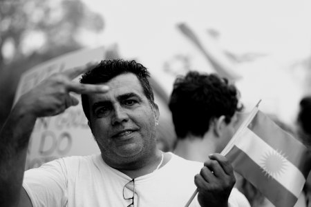 Views of the solidarity protest for Rojava organized by Kurdish Jews on October 15th, 2019 in Tel Aviv, Israel 31