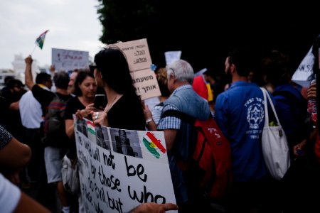 Views of the solidarity protest for Rojava organized by Kurdish Jews on October 15th 2019 in Tel Aviv, Israel 02