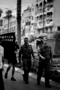 Views of the solidarity protest for Rojava organized by Kurdish Jews on October 15th, 2019 in Tel Aviv, Israel 41