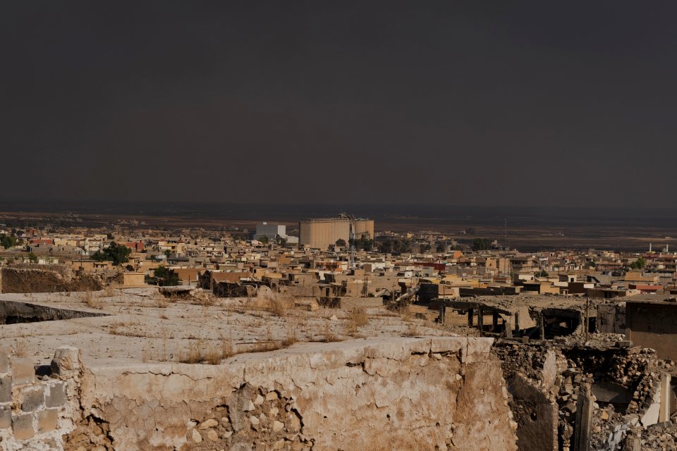 Views of the silo on 28th June 2019 from the Catholic cathedral in Sinjar 18