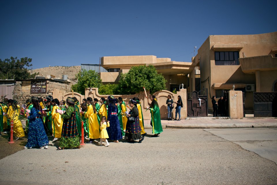 Views of the Palm Sunday festival and parade in 2018 in alQosh, a Chaldean Catholic town 34