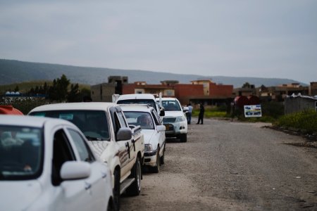 Views of the struggle to refill a gas tank in May of 2019 in Shingal 06