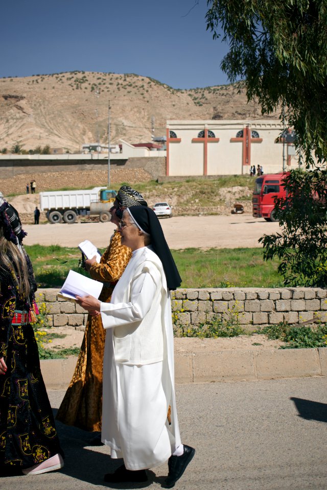 Views of the Palm Sunday festival and parade in 2018 in alQosh, a Chaldean Catholic town 24