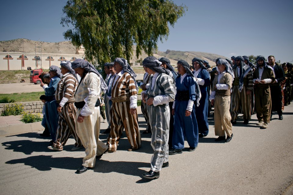 Views of the Palm Sunday festival and parade in 2018 in alQosh, a Chaldean Catholic town 20