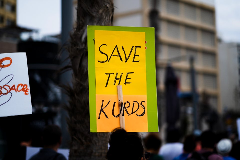 Views of the solidarity protest for Rojava organized by Kurdish Jews on October 15th of 2019 in Tel Aviv, Israel 38