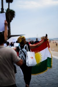 Views of the solidarity protest for Rojava organized by Kurdish Jews on October 15th of 2019 in Tel Aviv, Israel 34