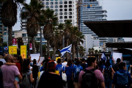Views of the solidarity protest for Rojava organized by Kurdish Jews on October 15th of 2019 in Tel Aviv, Israel 50