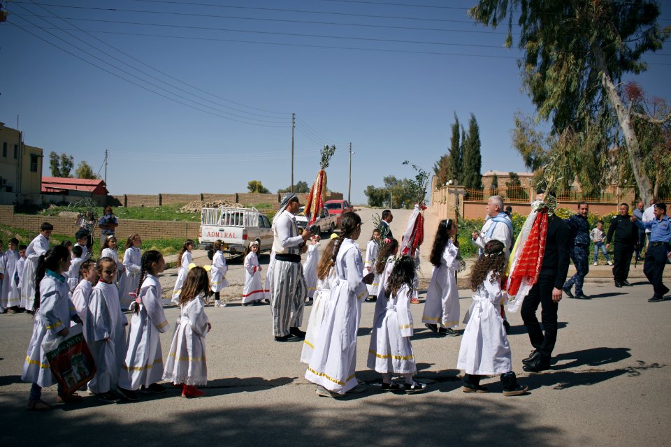 Views of the Palm Sunday festival and parade in 2018 in alQosh, a Chaldean Catholic town 39