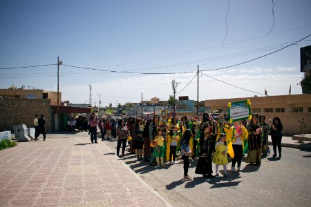 Views of the Palm Sunday festival and parade in 2018 in alQosh, a Chaldean Catholic town 37