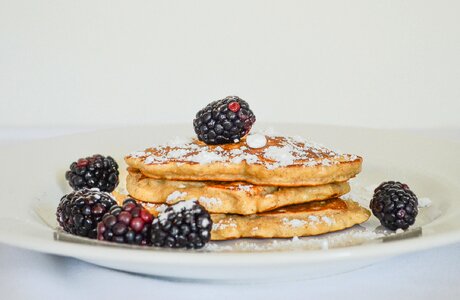 Pancakes pancake stack berries
