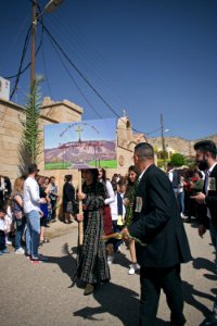Views of the Palm Sunday festival and parade in 2018 in alQosh, a Chaldean Catholic town 04