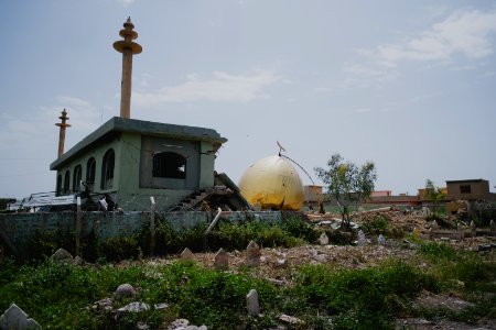 Views of the Shia shrine of Zakr Al-Deen in Shingal in April of 2019, following its destruction by the Islamic State 05