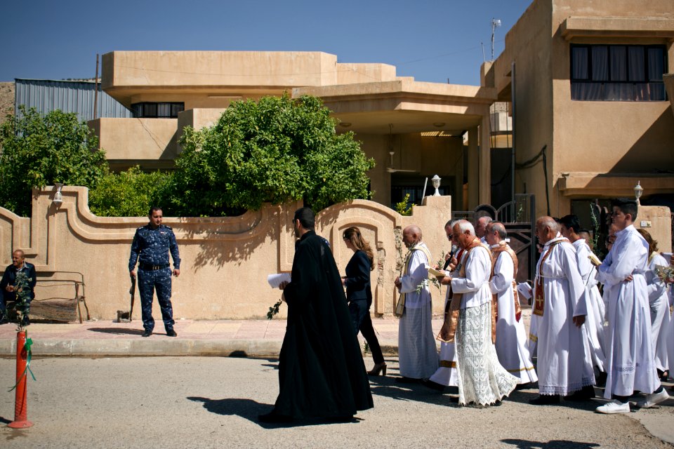 Views of the Palm Sunday festival and parade in 2018 in alQosh, a Chaldean Catholic town 30