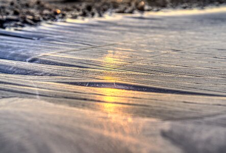 Puddle cold water