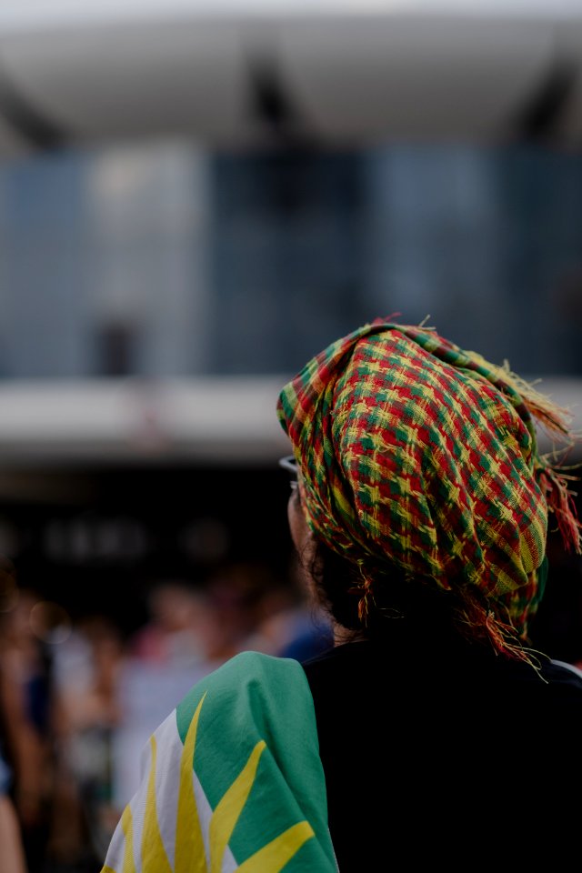 Views of the solidarity protest for Rojava organized by Kurdish Jews on October 15th of 2019 in Tel Aviv, Israel 09