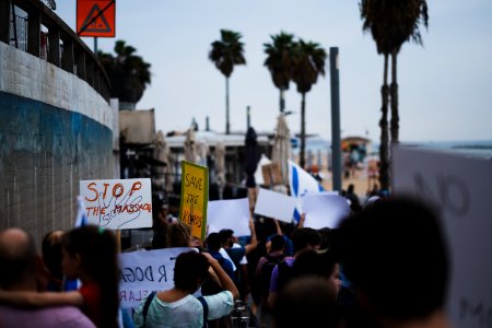 Views of the solidarity protest for Rojava organized by Kurdish Jews on October 15th of 2019 in Tel Aviv, Israel 28