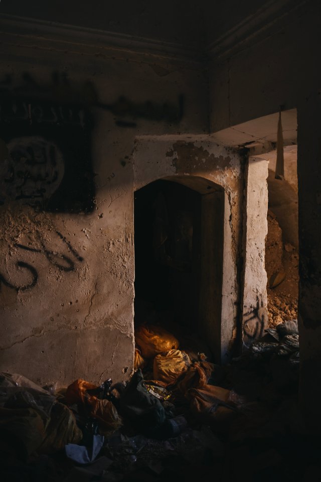 Views on 28th June 2019 around an old villa that was used as an Islamic State base and then PMF base in Sinjar's old city 03