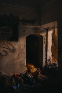 Views on 28th June 2019 around an old villa that was used as an Islamic State base and then PMF base in Sinjar's old city 03